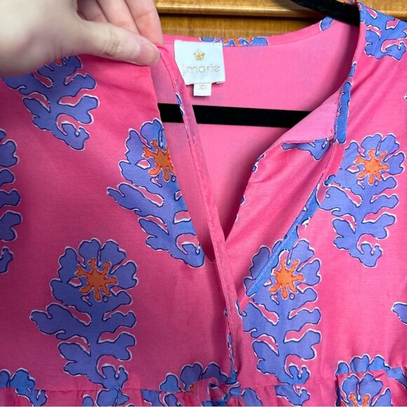 J. Marie Piper Ruffle Mini Dress Pink Size XS - Picture 3 of 10